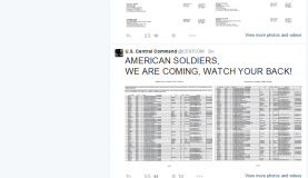 Página do Comando Central dos Estados Unidos (Centcom) no Twitter foi suspensa após ter sido alvo de ataque de um grupo de hackers ligados ao Estado Islâmico. (Foto: Divulgação/Governo dos Estados Unidos )