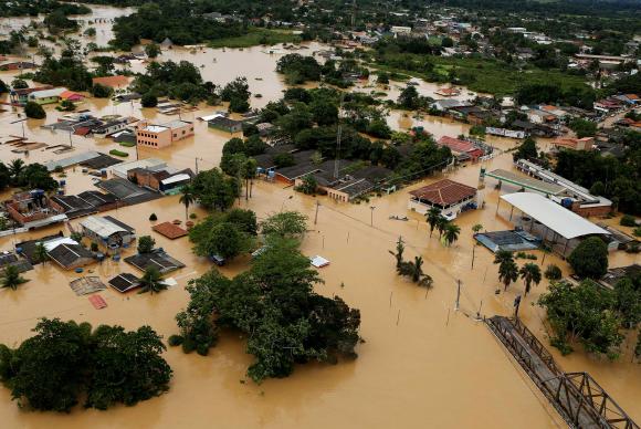 Enchente histórica atinge desabriga centenas de famílias no Acre. (Foto: Sérgio Vale/Agência de Notícias do Acre)