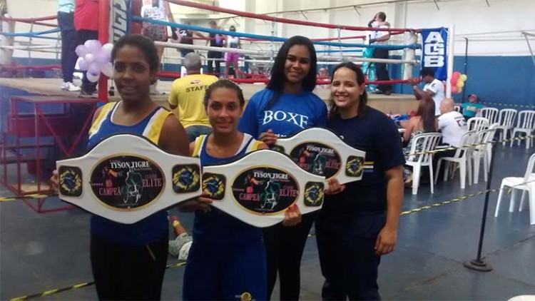 Beatriz Gomes e Dayanne dos Santos são integrantes do Atleta Cidadão. E Maiara Gonçalves (camiseta azul) da equipe principal. (Foto: divulgação)