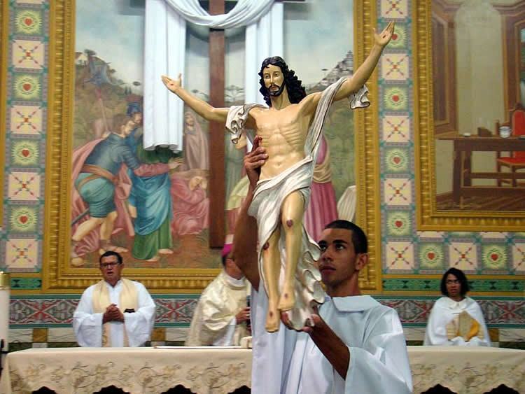 Semana Santa e do Tríduo Pascal no Santuário Arquidiocesano de Santo Antônio de Sant’Anna Galvão. (Foto: divulgação)