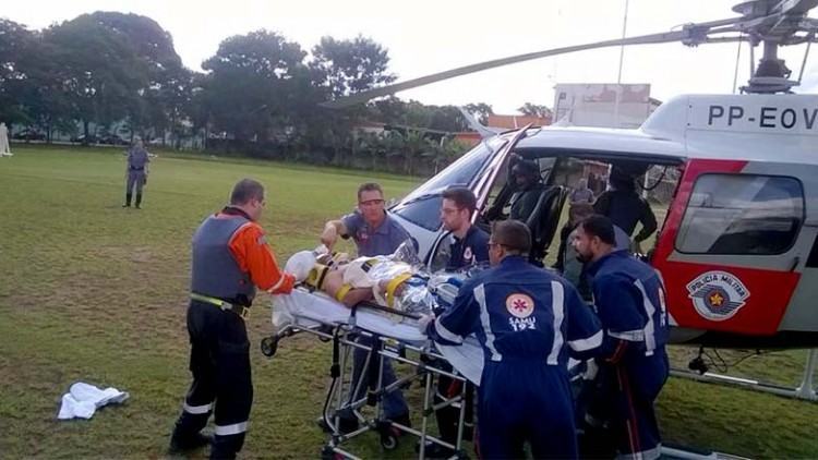 O primeiro resgate pré-hospitalar aéreo integrado ao SAMU ocorreu no bairro Vila Nova São José, na região central de São José. (Foto: Divulgação)