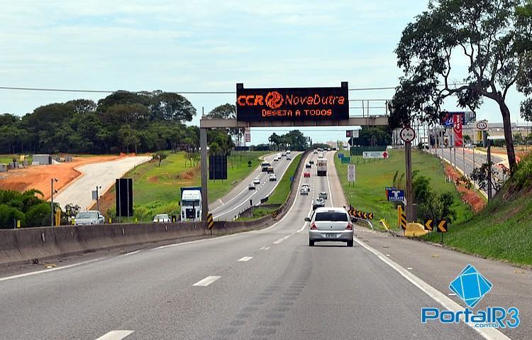 Aumento do tráfego na via Dutra é esperado a partir da tarde de quarta-feira (3/6). (Foto: Luis Claudio Antunes/PortalR3)