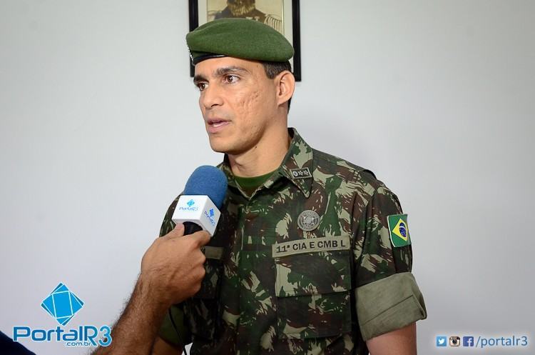 Major Paiva, comandante da Companhia, falou ao PortalR3 sobre os eventos comemorativos aos 30 anos. (Foto: Sérgio Ribeiro/PortalR3)
