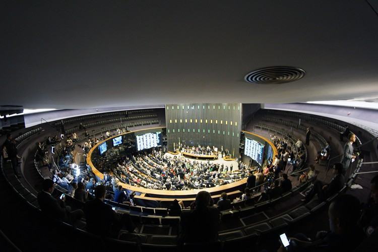  Câmara dos Deputados durante a sessão de votação. (Foto: Zeca Ribeiro/ Câmara dos Deputados)