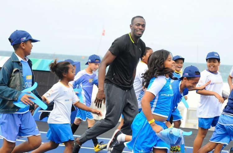 O jamaicano Usain Bolt, quando da visita ao Brasil. ((Foto: Tânia Rêgo/ Agência Brasil) 