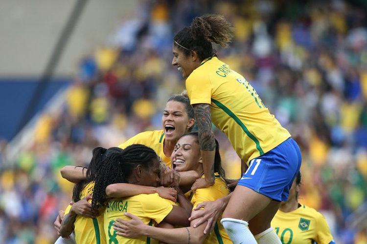 Rio de Janeiro - Brasil e China, futebol feminino, no Engenhão, jogo da Rio 2016. (Foto: Roberto Castro/Brasil2016)