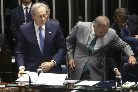 Sessão do Senado conduzida pelo presidente do STF, Ricardo Lewandowski, vai decidir se a presidenta Dilma Rousseff será levada a julgamento. (Foto: Antonio Cruz/Agência Brasil)