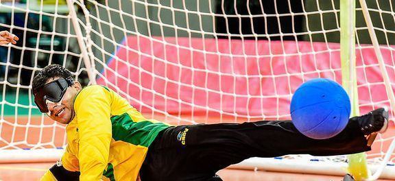 Atleta paralímpico no goalball. (Foto: Divulgação/CPB)
