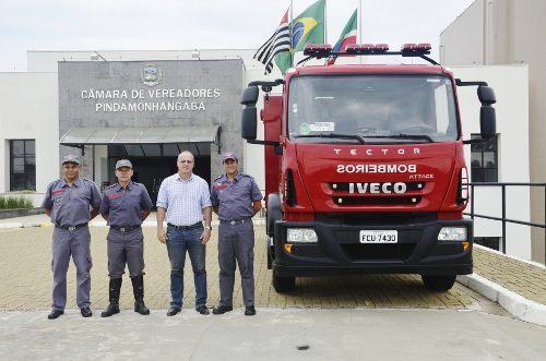 Nova viatura foi apresentada na segunda-feira (24), na Câmara de Vereadores. (Foto: Divulgação/CVP)