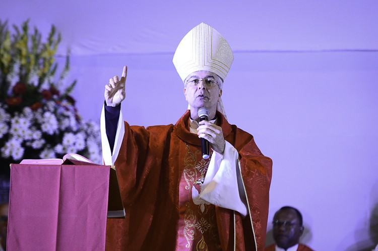 Dom Wilson Luís Filho durante celebração em Pindamonhangaba. (Foto: Luis Claudio Antunes/PortalR3)