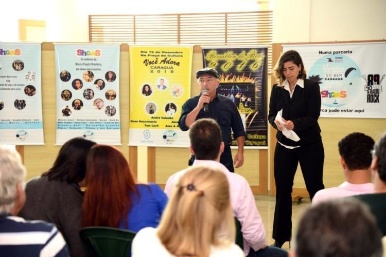 Os secretários de Turismo e Comunicação, André Procópio e Liv Soban, respectivamente e a Consultora da Prefeitura, Núbia Lentz, falaram sobre o evento. (Foto: Gianni D’Angelo/ PMC)