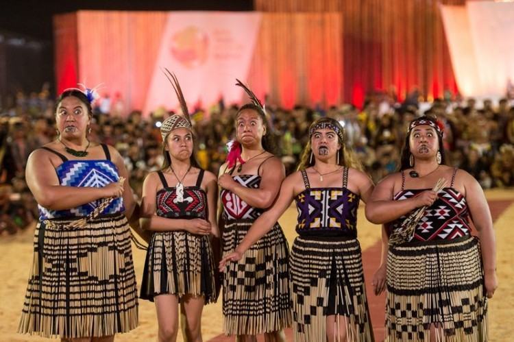 Palmas (TO) - Mulheres de diversas etnias participam de desfile de beleza indígena durante os Jogos Mundiais dos Povos Indígenas ( Marcelo Camargo/Agência Brasil)