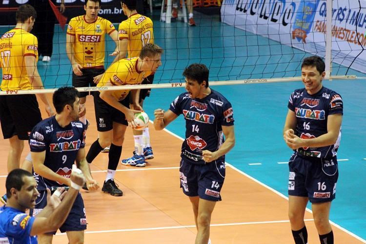 Com apoio da torcida, Taubaté bateu o Sesi-SP, no Abaeté, por 3 x 1. (Foto: Divulgação/Vôlei Taubaté)