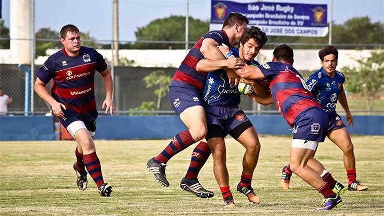 A modalidade Sevens, disputada por sete atletas por equipe, é a que fará parte dos Jogos Olímpicos em agosto, no Rio de Janeiro. (Foto: Divulgação/PMSJC)