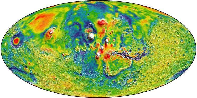 Um novo mapa da gravidade de Marte é a mais detalhada até hoje, proporcionando uma visão reveladora para o interior escondido do planeta. (Foto: NASA)