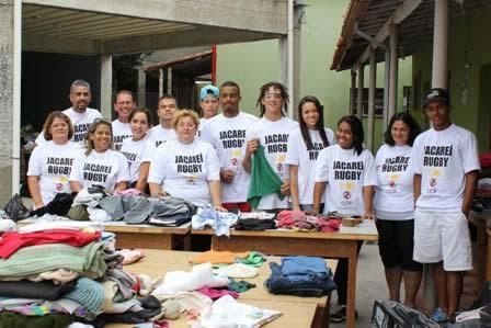 Atletas e dirigentes do Clube de Tênis de Mesa e do Rugby de Jacareí, e do São José Rugby, saem às ruas de bairros de suas cidades sedes, nos dias 17 e 24 de junho. (Foto: Divulgação/CCR NovaDutra)