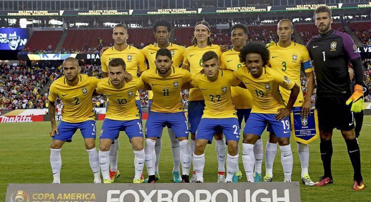 Seleção Brasileira no último jogo da Copa América Centenário, após ser eliminada pelo Peru. (Foto: Rafael Ribeiro/CBF)