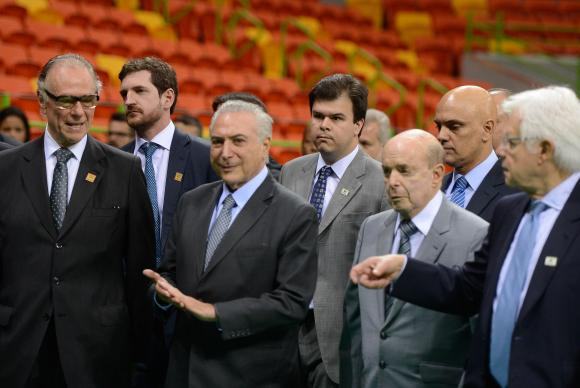 As declarações do presidente do Comitê Olímpico Internacionale, Thomas Bach, foram feitas durante visita do presidente interino Michel Temer e da equipe de governo ao Parque Olímpico Rio 2016. (Foto: Tânia Rêgo/Agência Brasil)