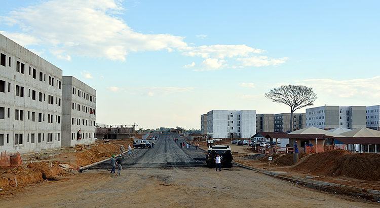 Vista das obras no Araretama. (Foto: Alex Santos/PortalR3)