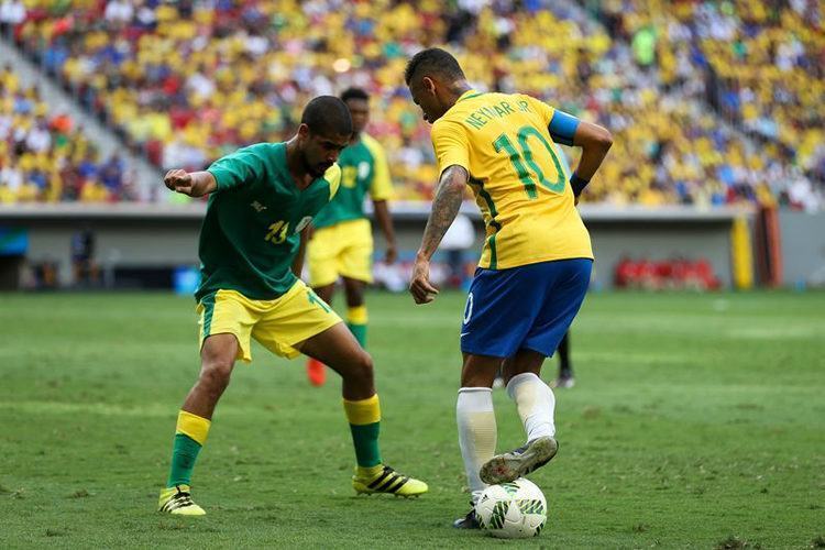 Futebol masculino da seleção brasileira, deu o seu pontapé inicial na Olimpíada Rio 2016, em uma partida contra a África do Sul, no Estádio Mané Garrincha (Marcelo Camargo/Agência Brasil)
