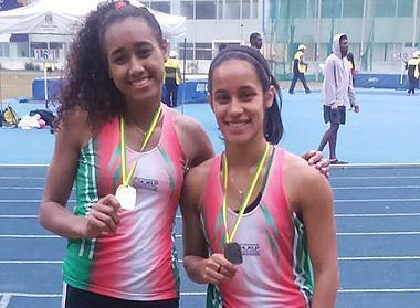 Katiley e Dani com as medalhas no Sub18. (Foto: Divulgação)