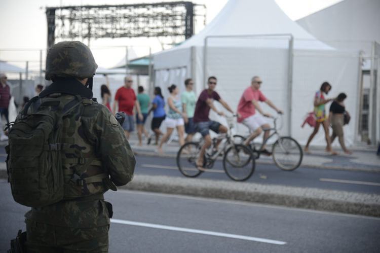 Na foto, soldado durante atuação nos Jogos Olímpicos do Rio de Janeiro. (Foto: Tomaz Silva/ Agência Brasil)