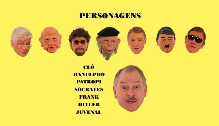 O ator e seus personagens. (Foto: reprodução/Site Oficial)