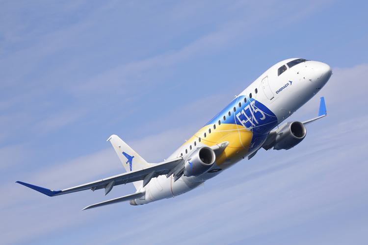 Jato E-175 da Embraer. (Foto: Embraer)