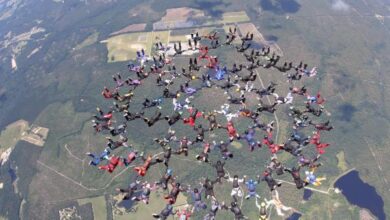 Militares da FAB participam de quebra de recorde sul-americano em paraquedismo