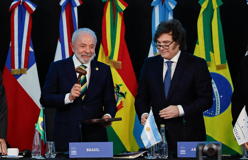 Presidente da República, Luiz Inácio Lula da Silva, durante cerimônia de transmissão da Presidência Pro Tempore da República Argentina para a República Federativa do Brasil. Palácio San Martín, Buenos Aires, Argentina. 
Foto: Ricardo Stuckert / PR