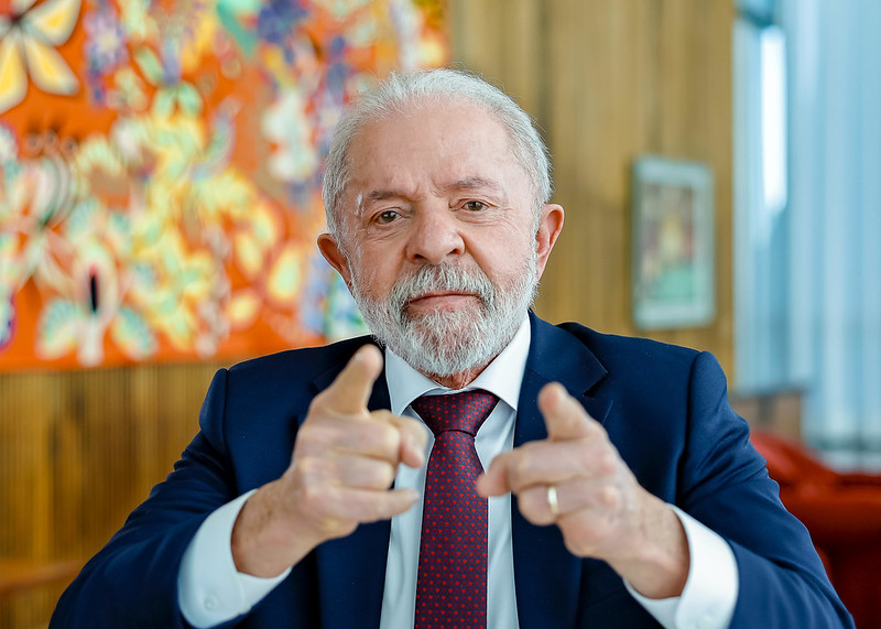 Presidente da República, Luiz Inácio Lula da Silva durante entrevista à CNN. Palácio da Alvorada, Brasília - DF.