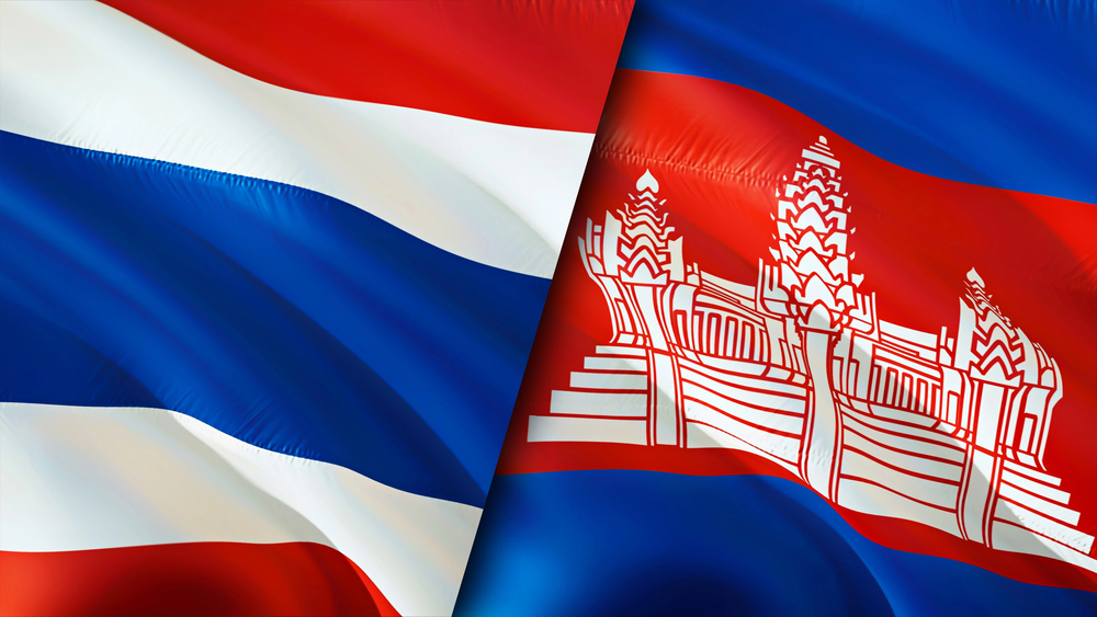 Baandeira da Tailândia e do Camboja