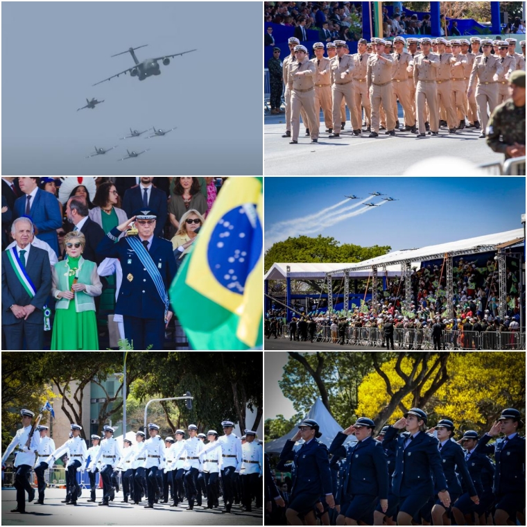 O evento, que celebrou os 203 anos da Independência do Brasil, reuniu cerca de 45 mil pessoas, que acompanharam de perto a apresentação das Forças Armadas e de instituições civis.