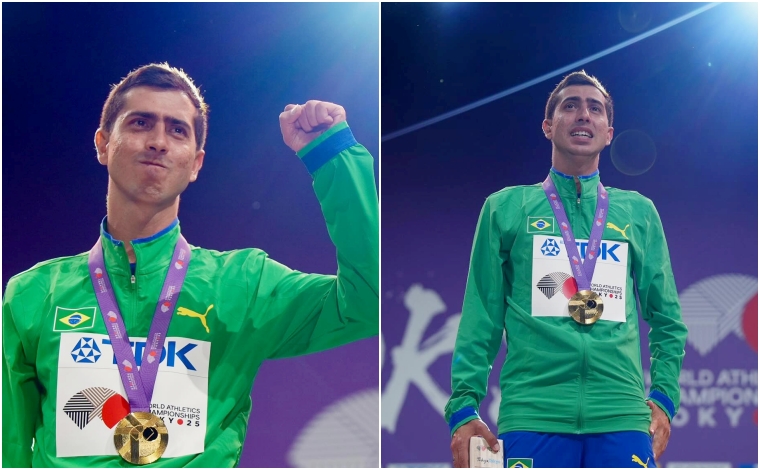 Caio Bonfim no pódio