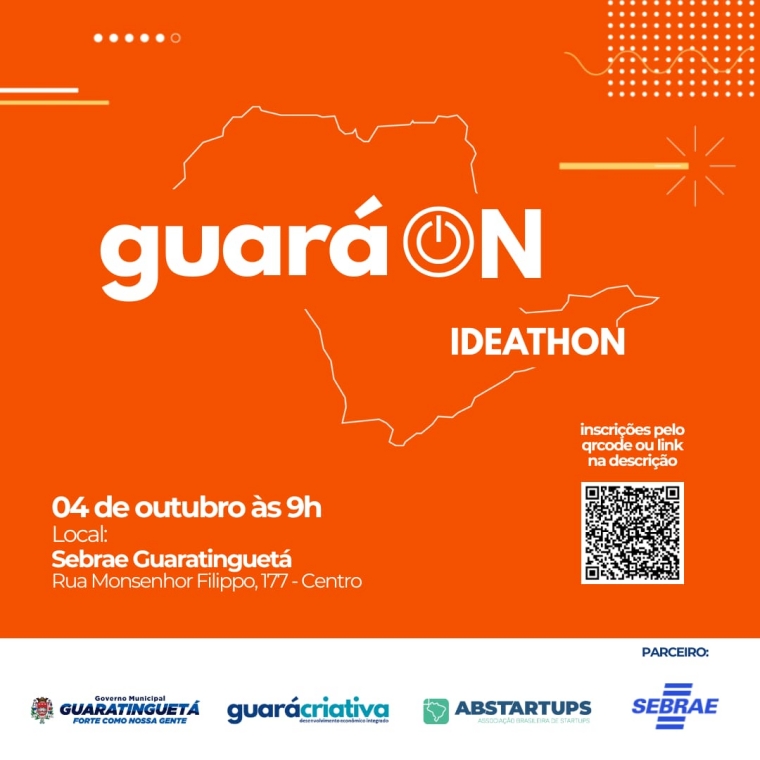 GuaráON Ideathon vai reunir participantes em Guaratinguetá para criar soluções inovadoras no turismo local.