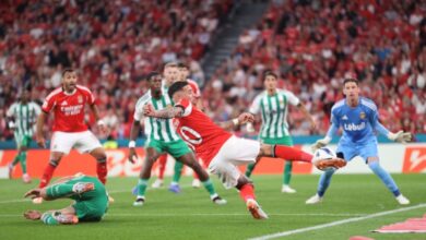 Apesar da sua vetereania, Otamendi, aos 38 anos, ainda continua a dar o exemplo Foto SL Benfica