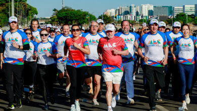 Presidente da República, Luiz Inácio Lula da Silva, durante a participação na Corrida e Caminhada MEC 95 anos, na Esplanada dos Ministérios. Brasília - DF.