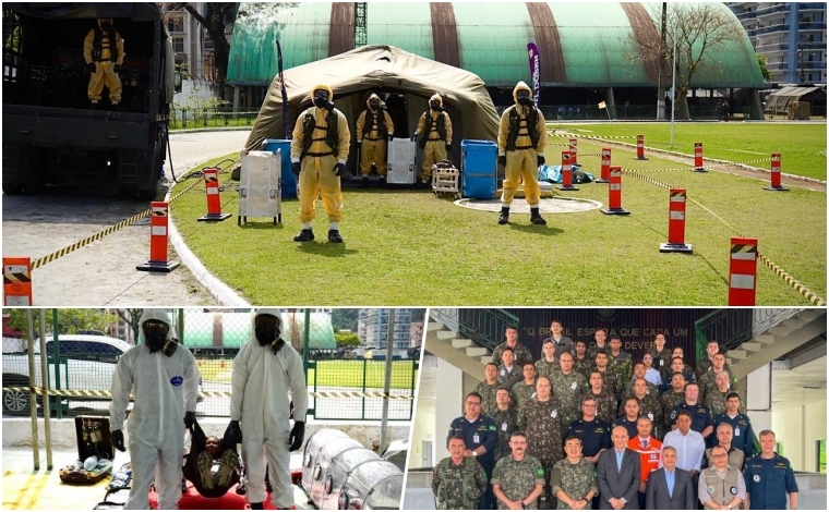 Cerca de 150 militares atuaram em monitoramento radiológico, controle de risco e descontaminação de pessoal. A ação assegurou a integração das Forças Armadas com órgãos federais e estaduais.