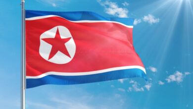 Bandeira da Coréia do Norte