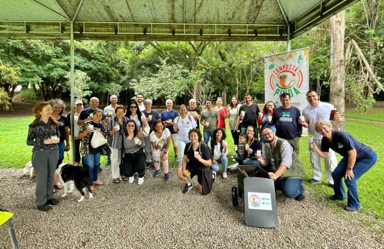 Equipe do Composta Pinda representa Pindamonhangaba em programa do Banco do Brasil sobre sustentabilidade.