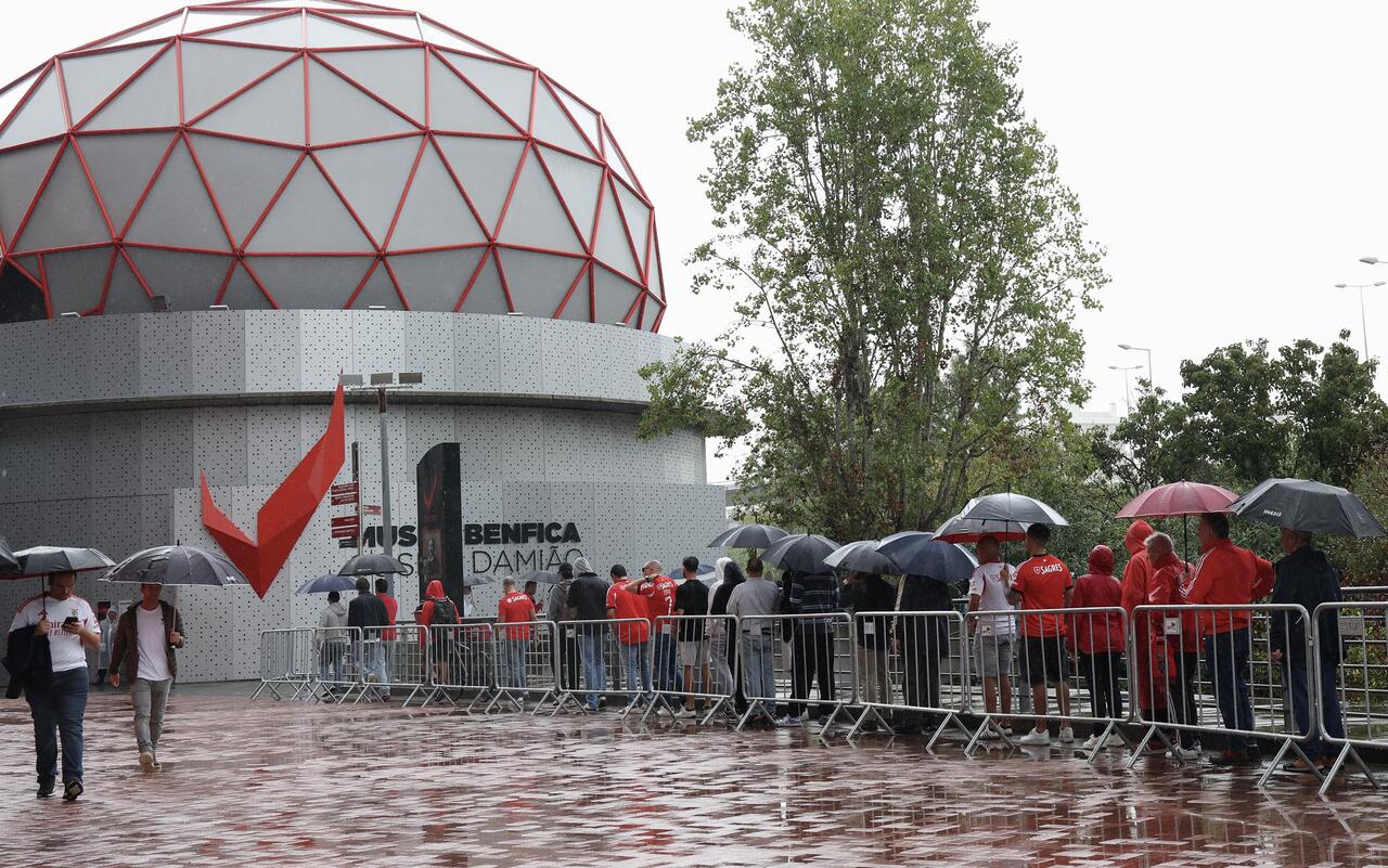 O pavilhão do Estádio da Luz foi um dos locais de voto mais concorridos Foto SL Benfica