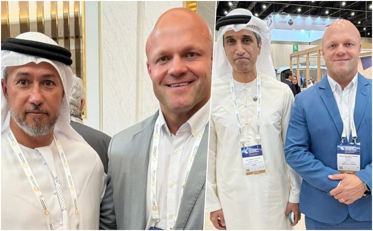 Prefeito Caê com Sharif Al Suawaid, embaixador dos Emirados Árabes no Brasil