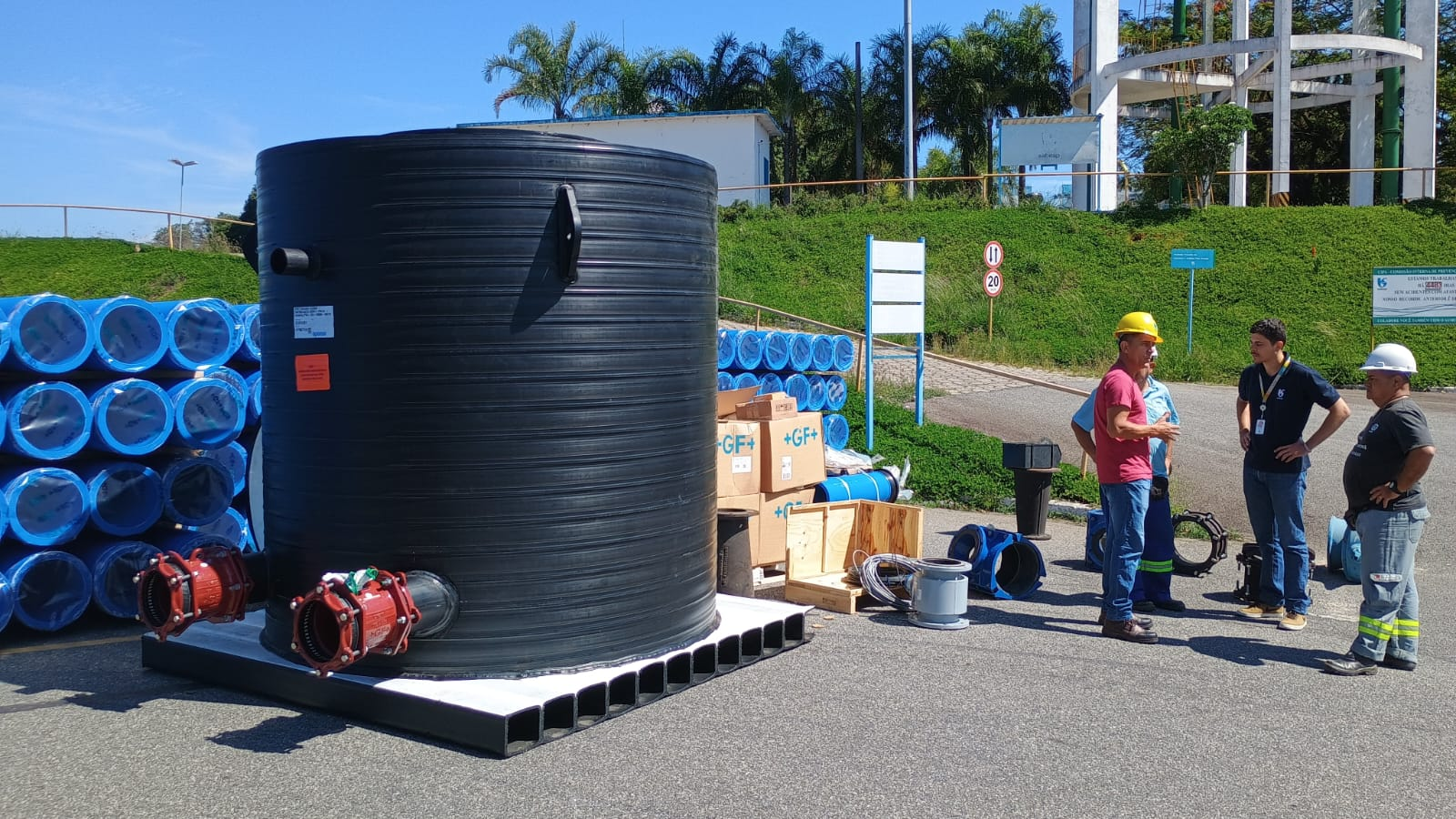 Câmara que vai receber a válvula plug & play já está em Pindamonhangaba para a instalação