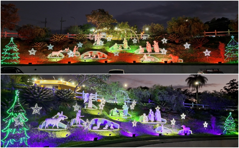 Com 30 mil lâmpadas de LED, a decoração natalina encantará os fiéis que visitarem a Canção Nova, em Cachoeira Paulista (SP) 