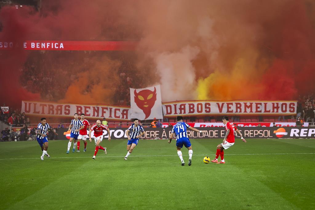 Os Diabos Vermelhos são uma das claques organizadas do Benfica Foto BTV