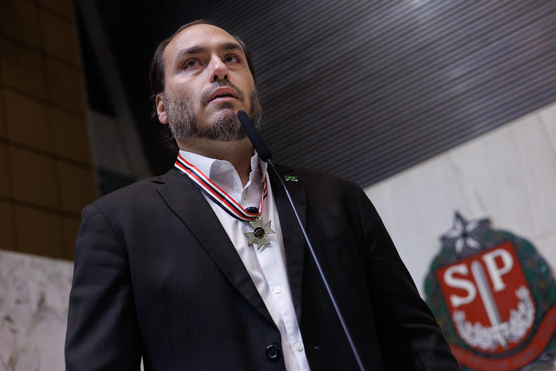 Vereador Carlos Bolsonaro. (Foto: Rodrigo Romeo/Alesp)