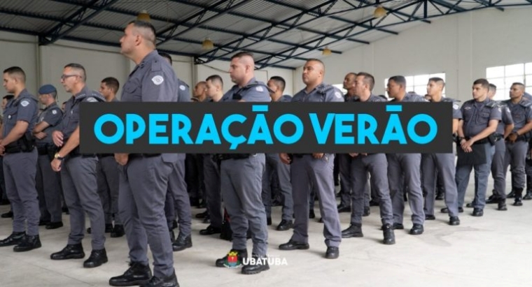 Policiais e bombeiros atuando na Operação Verão em Ubatuba