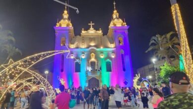 Decoração de Natal em Taubaté. (Foto: Divulgação/PMT)
