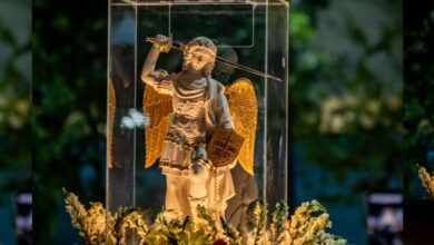 A imagem oficial foi solenemente abençoada na Gruta de São Miguel, no Monte Gargano, na Itália e sua jornada no Brasil contempla todas as regiões