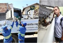 Caminhões da Operação Casa Limpa fizeram a coleta dos resíduos descartados